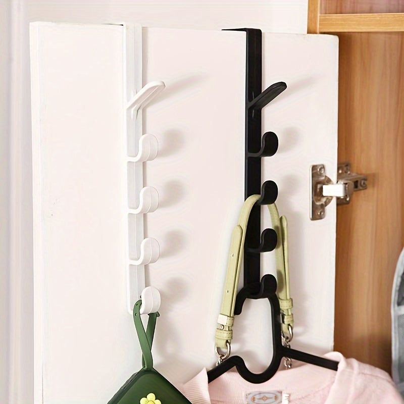 Over-the-Door Hook No-Drill Adhesive Space-Saving Clothes Hat Organizer