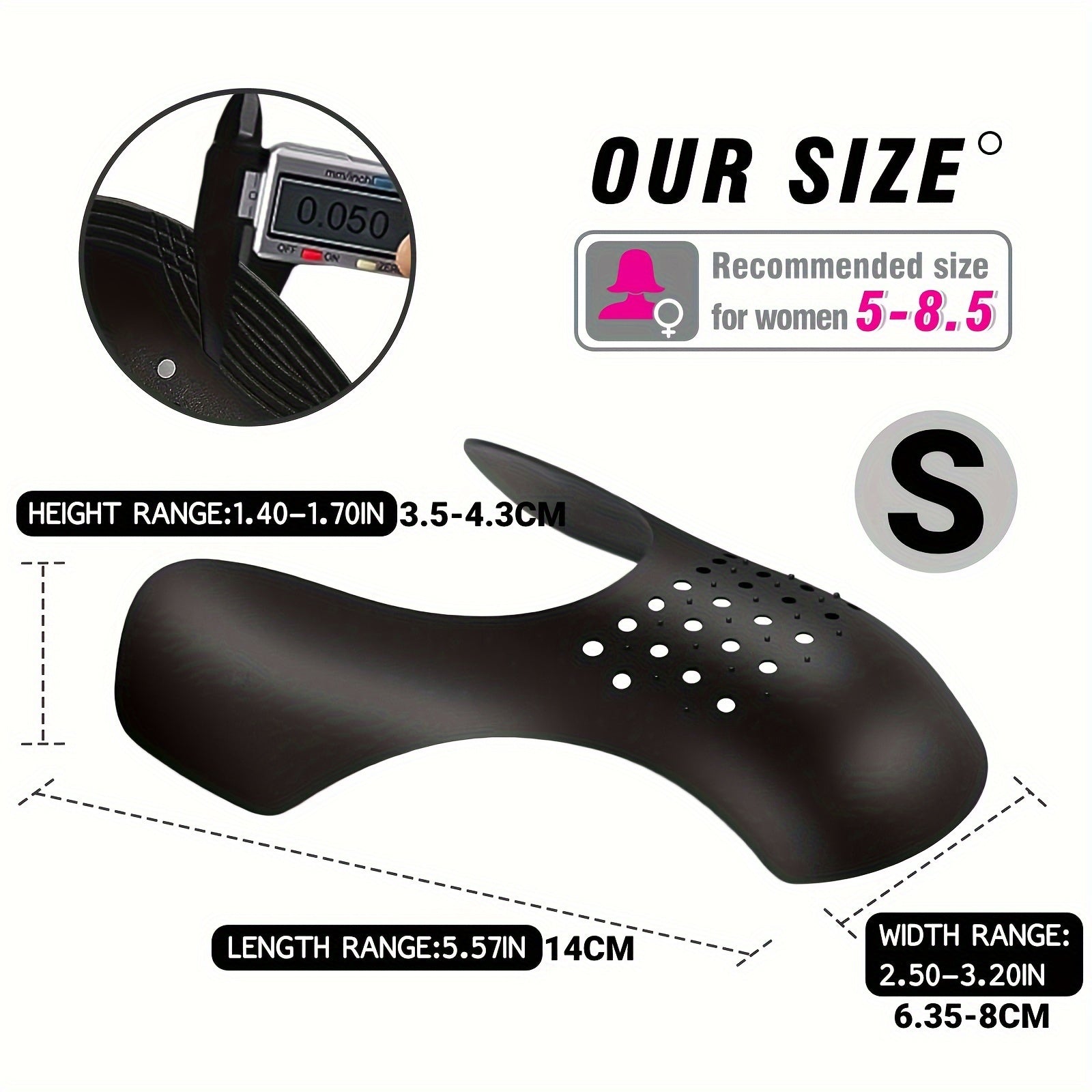 Men Women Shoe Creases Protectors Black White Anti-Crease Guards 7.5-12