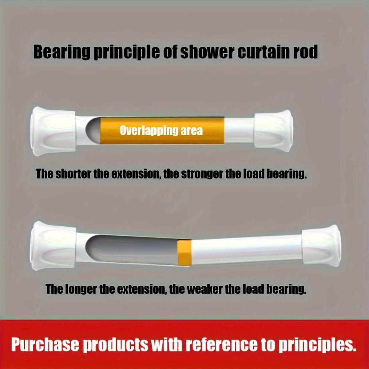 Telescopic Curtain Rod for Shower, Clothes Drying, Hanging, No Drilling