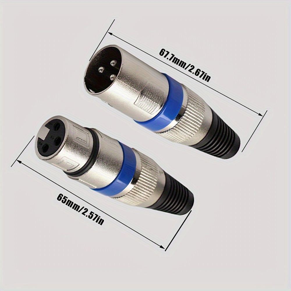 3-Pin XLR Male-to-Female Audio Connectors 20-Pin ATX Round Ethernet Cable