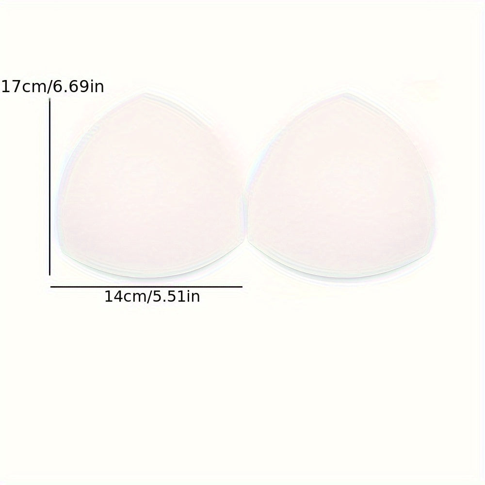 6 Pack Seamless Triangle Bra Inserts Soft Polyester Sponge Pads for Yoga Sports Bras
