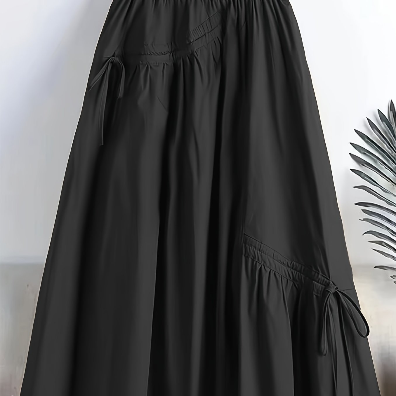 Bej Cargo A-chiziq yubkasi, cho'zilmaydigan nylondan, kengaygan, kundalik, bahor, yoz, kuz uchun