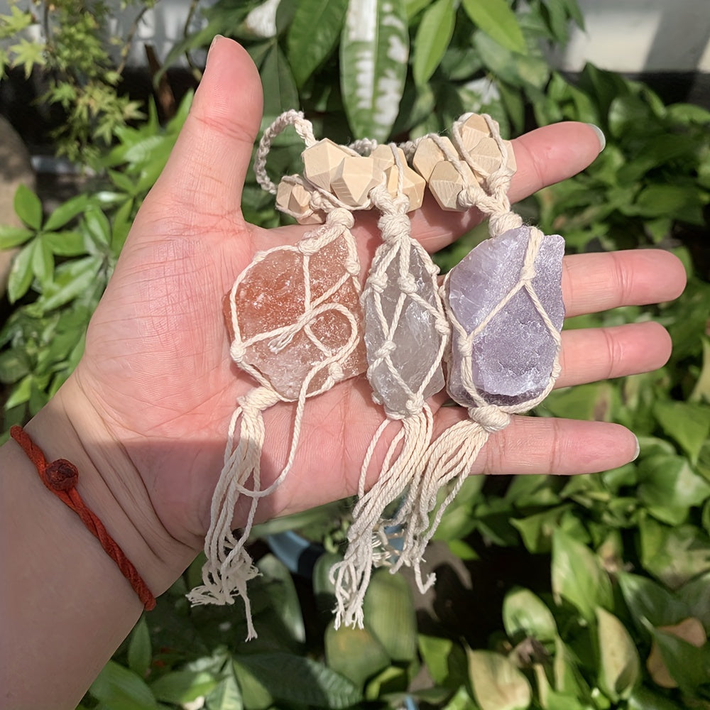 Натуральный диффузор с кристаллом розового кварца для автомобиля и интерьера