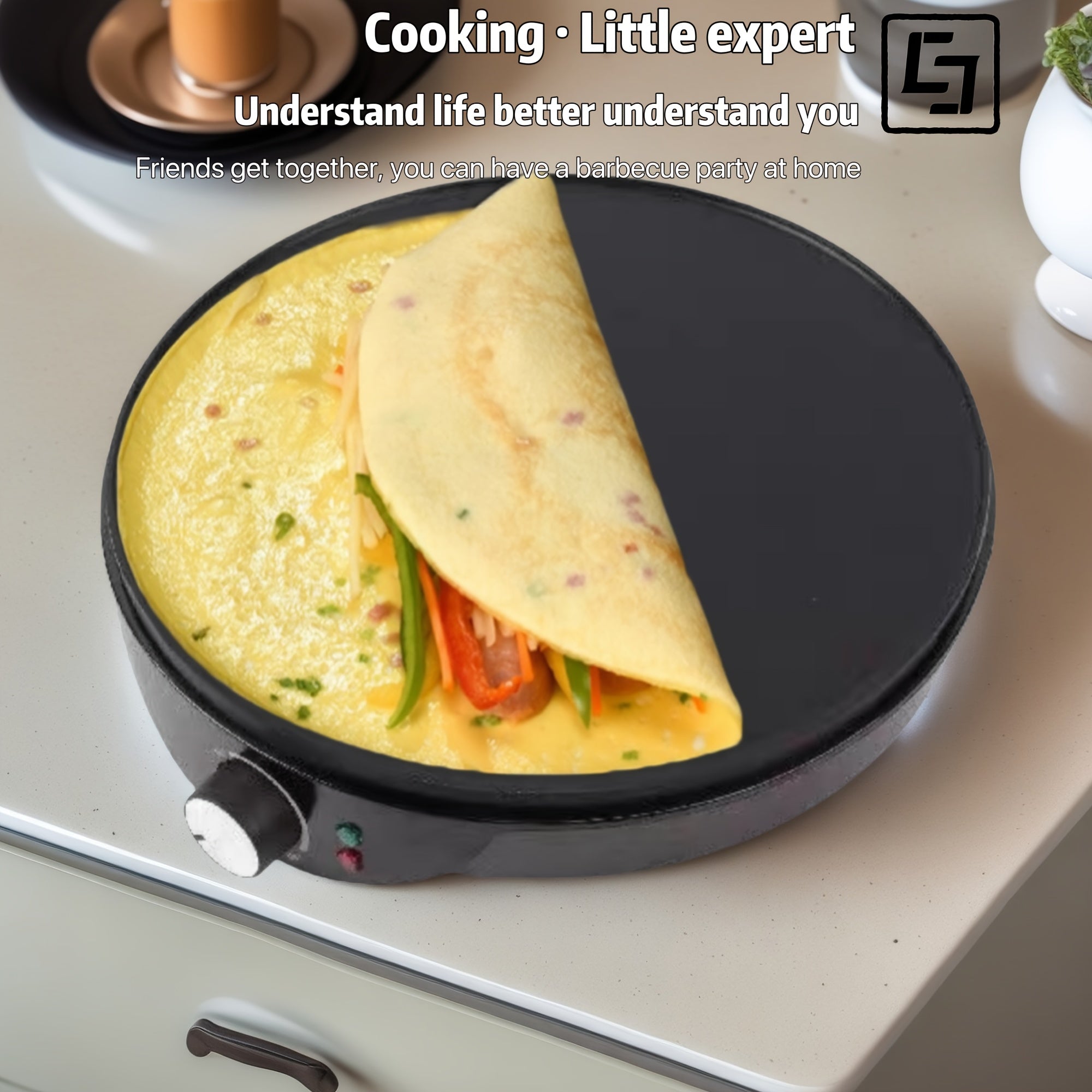 Mikrotoʻlgan pancake tayyorlagich, tuxum, sendvich, pastırma uchun sozlanadigan harorat nazorati bilan, chirishga qarshi, portativ oshxona