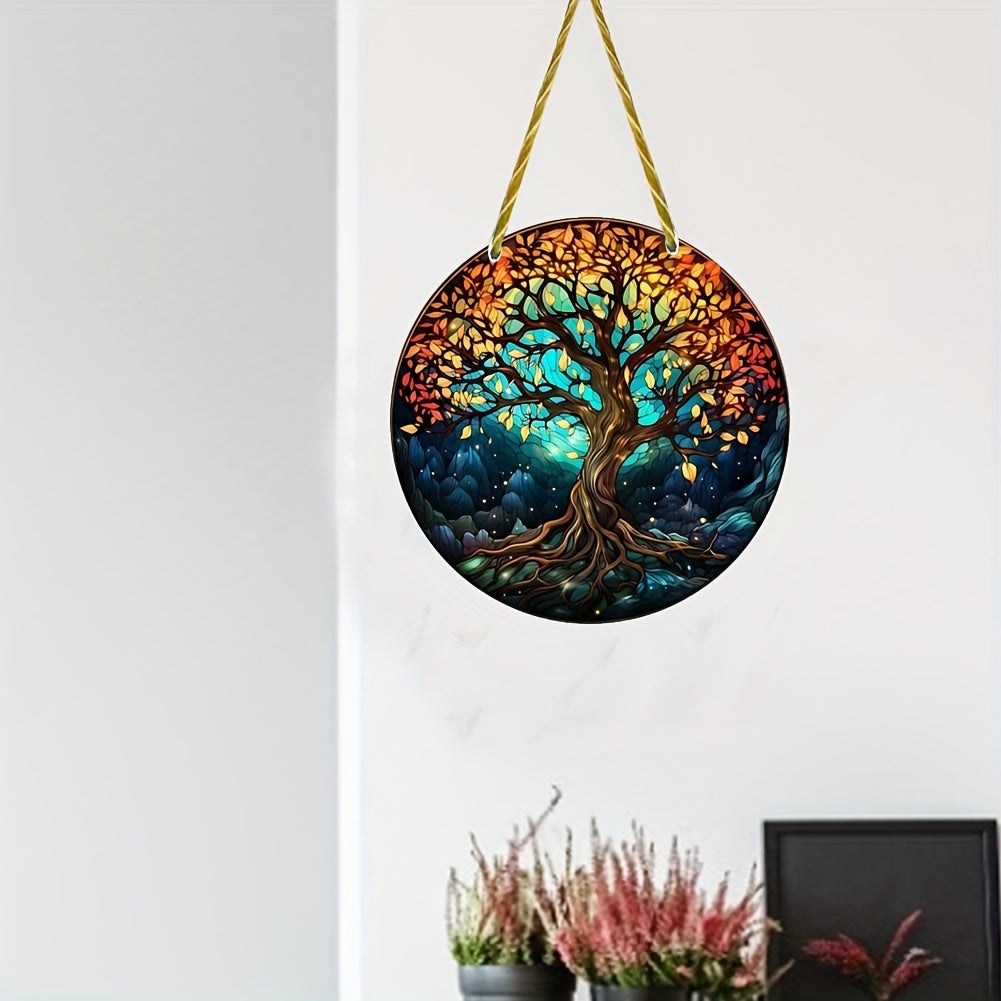 Tree-Inspired Acrylic Glass Wall Decor Pendant Chain for Bedroom Living Room Kitchen Balcony Hallway