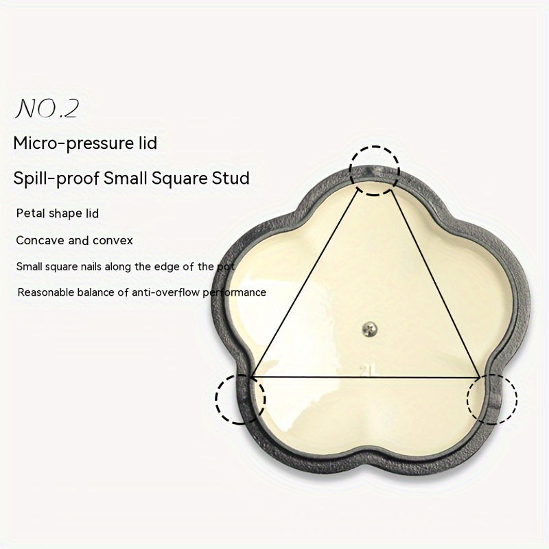 Enamelled Cast Iron Pumpkin Soup Pot Non-Stick Induction Compatible Durable