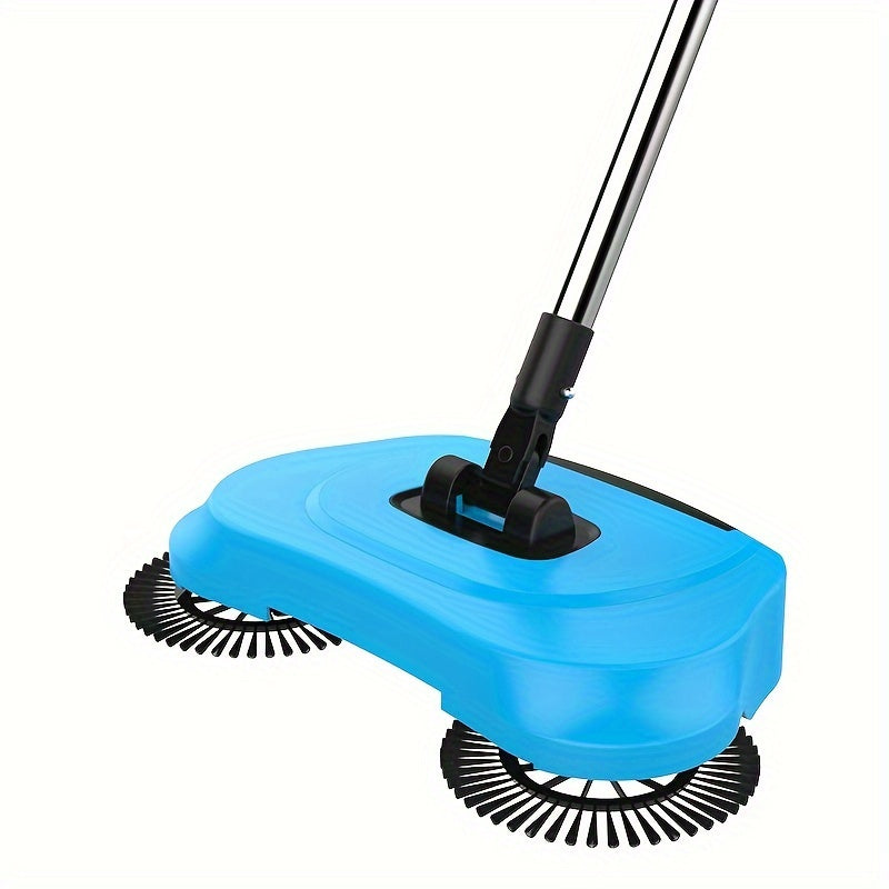 3-in-1 Handheld Sweeper Set with Spin Mop Broom Dustpan for Hard Floors