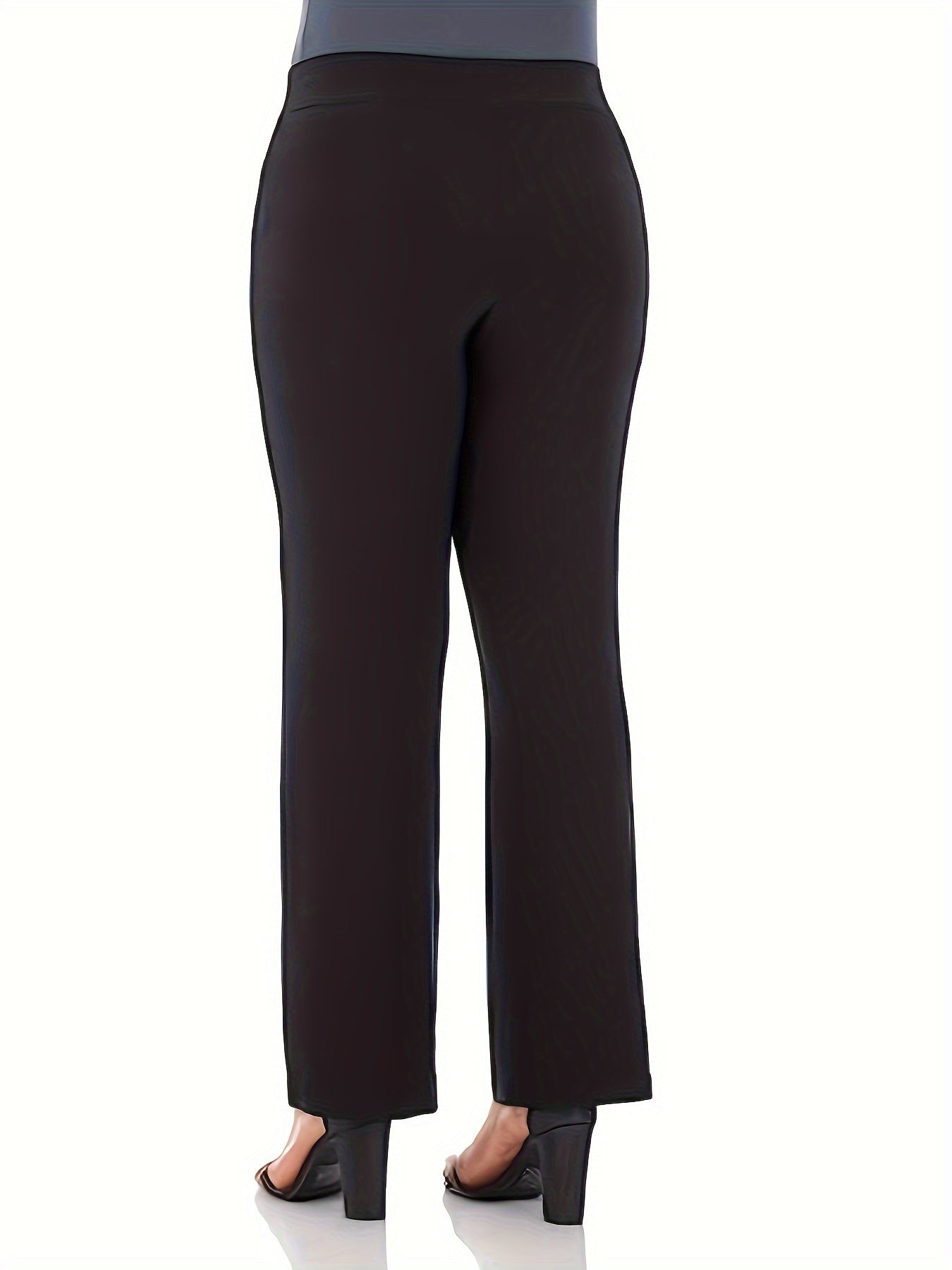 Plus Size Straight Leg Pants High Waist Spring Summer Women's Clothing