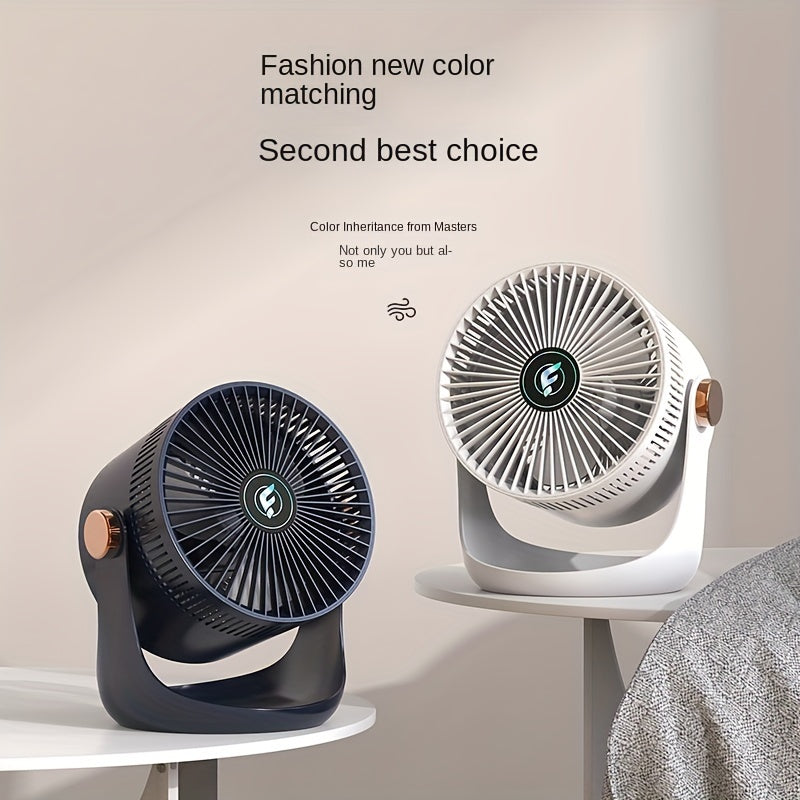 Rechargeable Smart Home Fan with USB, Desktop and Wall Mount, Indoor Outdoor