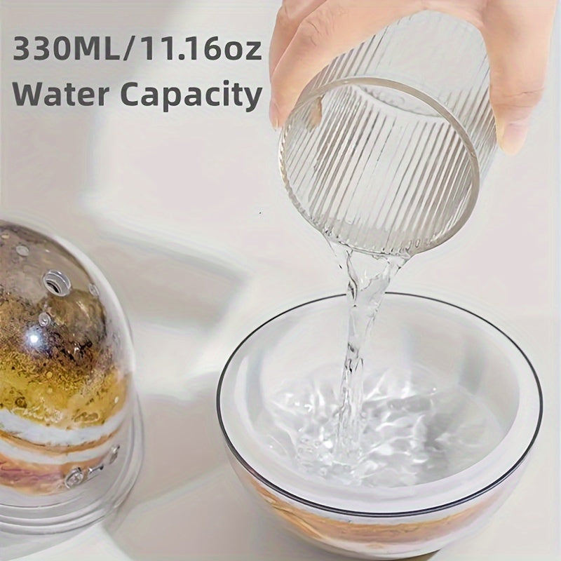 330ml Jupiter-Inspired USB Humidifier with LED Night Light for Aromatherapy and Home Decor