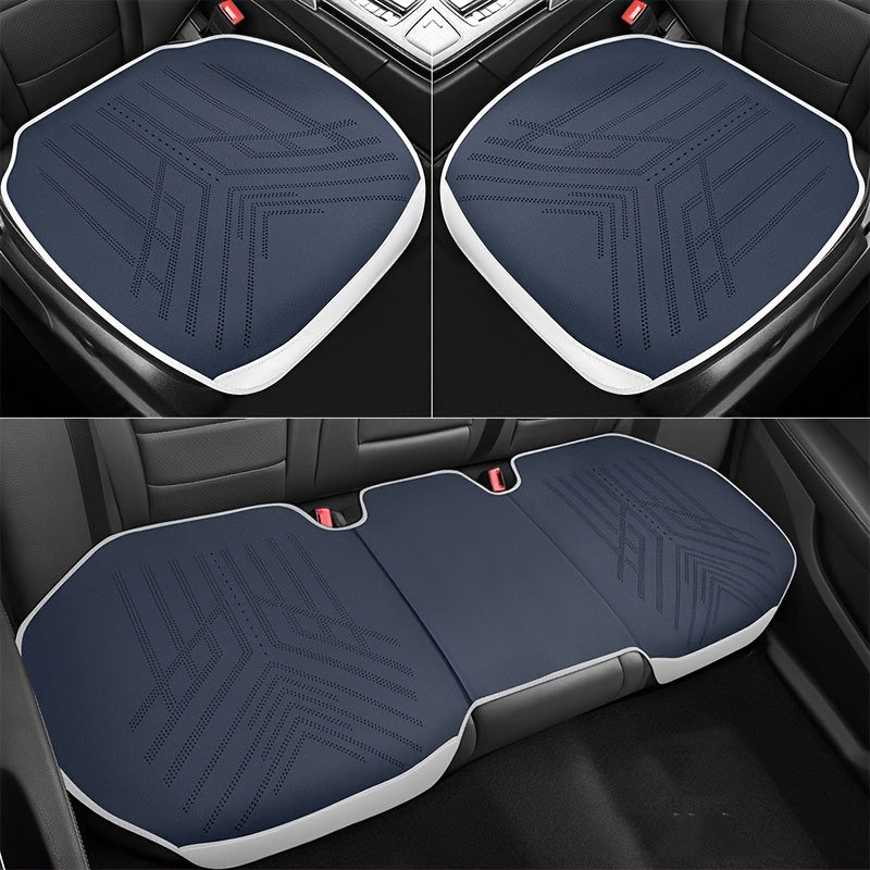 Juego de fundas para cojín de asiento de coche de 3 piezas transpirable, protector de asiento universal