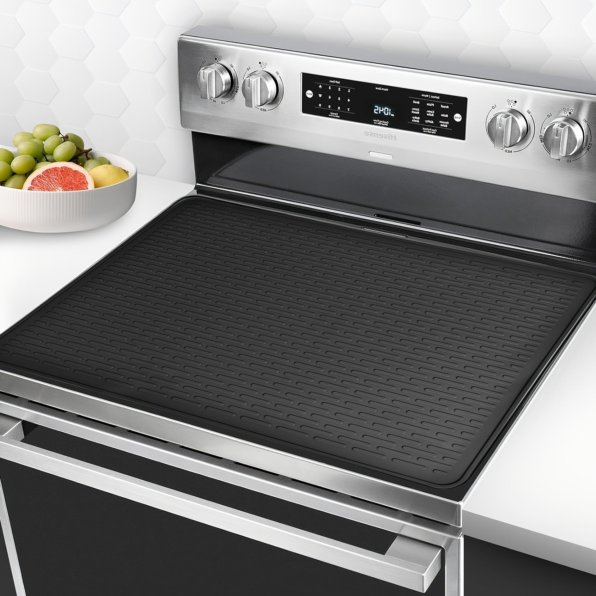 Термостойкое силиконовое покрытие для плиты серого/черного цвета защищает электрические и стеклянные плиты для сушки посуды и использования на кухне