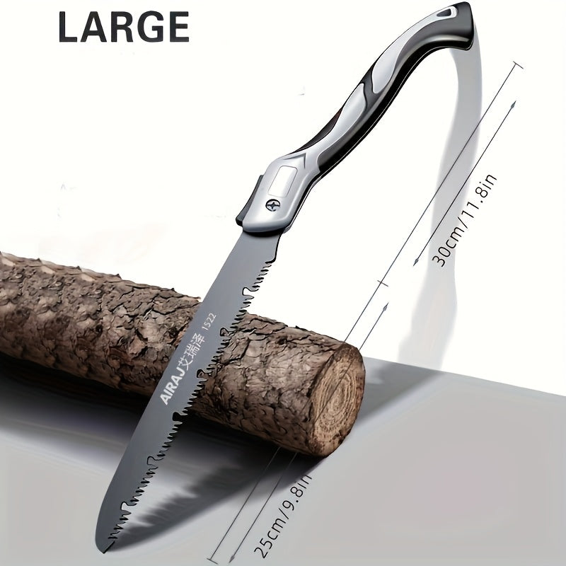 Folding Steel Saw with Anti-Slip Handle for Outdoor Use, Three Sizes