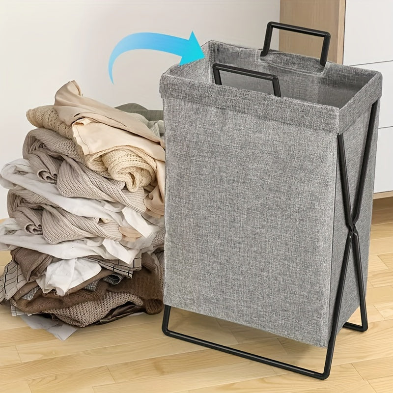 Rectangular Laundry Hamper with Handles Foldable Storage for Bathroom Bedroom Living Room