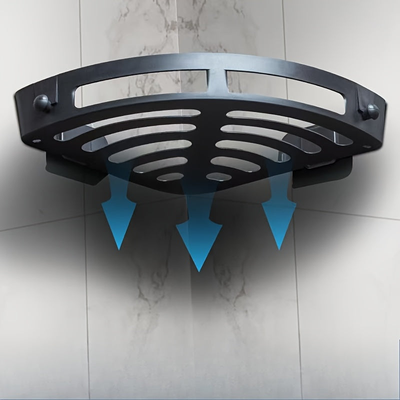 Набор угловых полок для ванной комнаты 2 Современный ABS пластик без сверления настенный монтаж для хранения