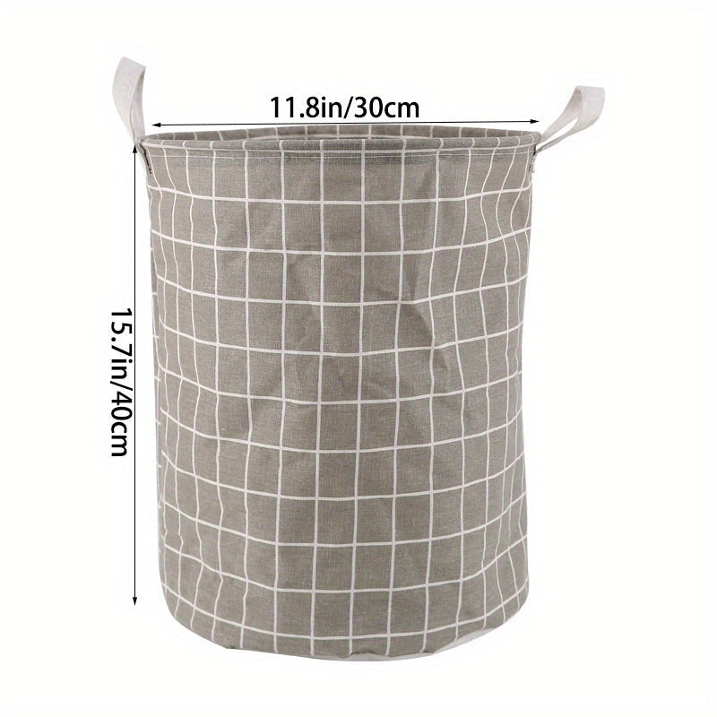 Round Laundry Basket with Storage Bucket for Dirty Clothes Portable Hamper
