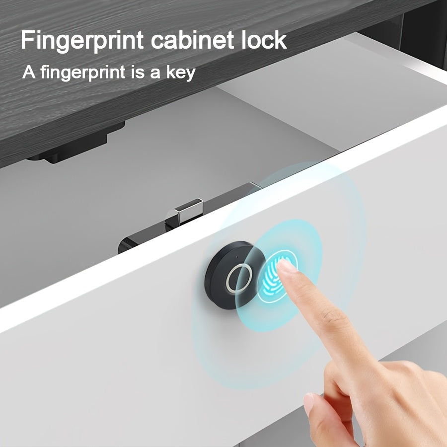 ABS Fingerprint Drawer Lock for Cabinets with Easy Installation Battery Operated