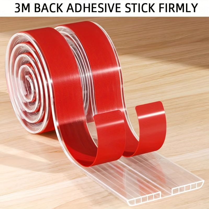 Polyethylene Wall Corner Guards 3-Pack Transparent Edge Protectors for Furniture Safety