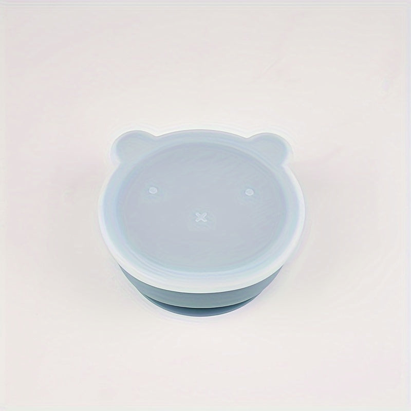 Kids' Silicone Feeding Bowl Set with Lid and Suction Base for Independent Eating