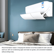 Kengaytiriladigan dizaynli, plastikdan yasalgan, qo'lda 180° burchakni sozlash imkoniyatiga ega bo'lgan, elektr energiyasiz havo oqimini boshqarish uchun universal AC vent shild.