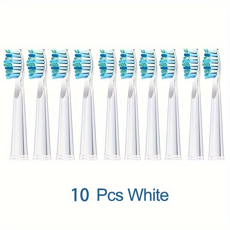 10 dona almashtirish tish cho'tkasi boshlari, elektr tish cho'tkalar uchun chidamli, ko'p rangli