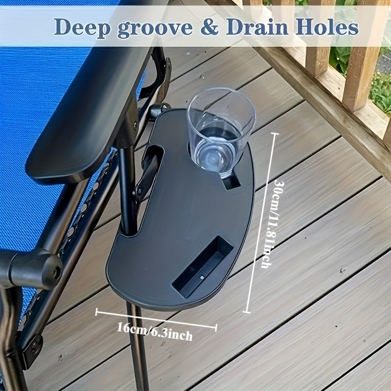 Zero Gravity Chair Arm Tray with Cup Holder and Phone Slot for Lounge and Beach