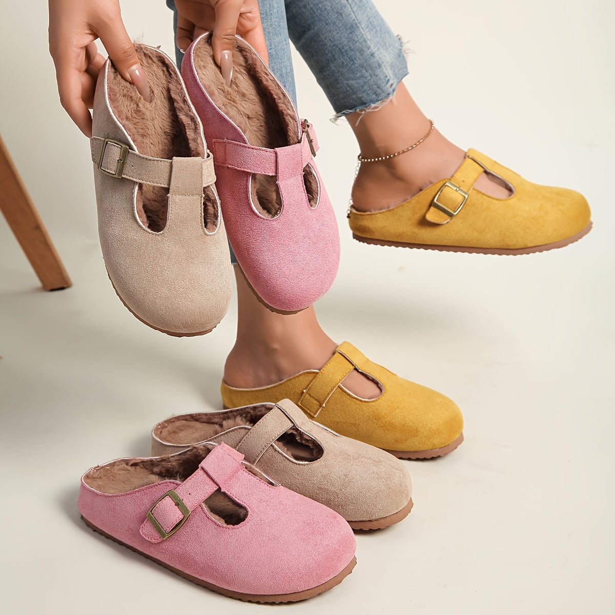 Women's Thick-Soled Mules Slip-On Comfortable Breathable Casual