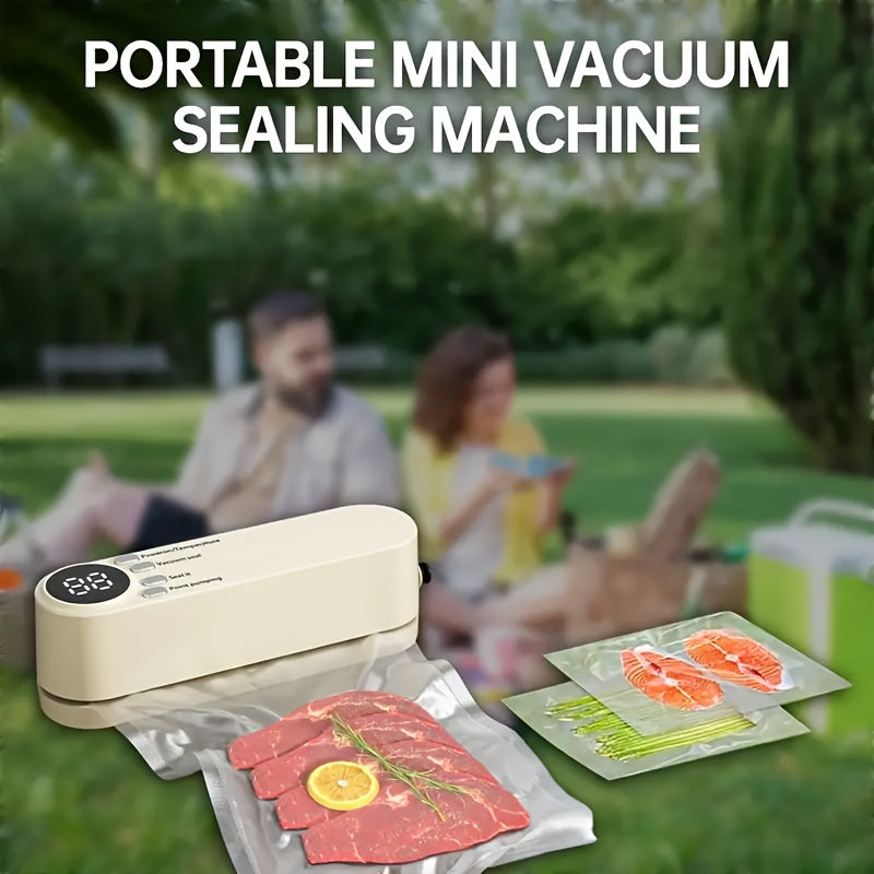 Перезаряжаемый вакуумный упаковщик для продуктов для сохранения, компактный портативный кухонный и уличный