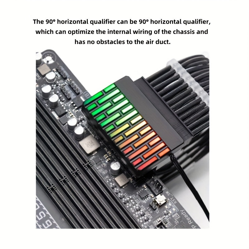 24-Pin ATX Power Supply Adapter 90-Degree Converter for PC Builds