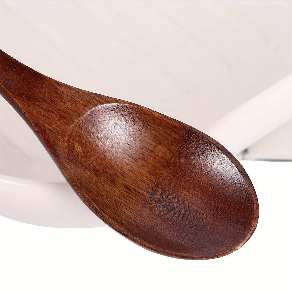Set of 5 Hardwood Coffee Spoons for Honey, Seasoning, Dessert, Yogurt, Milk