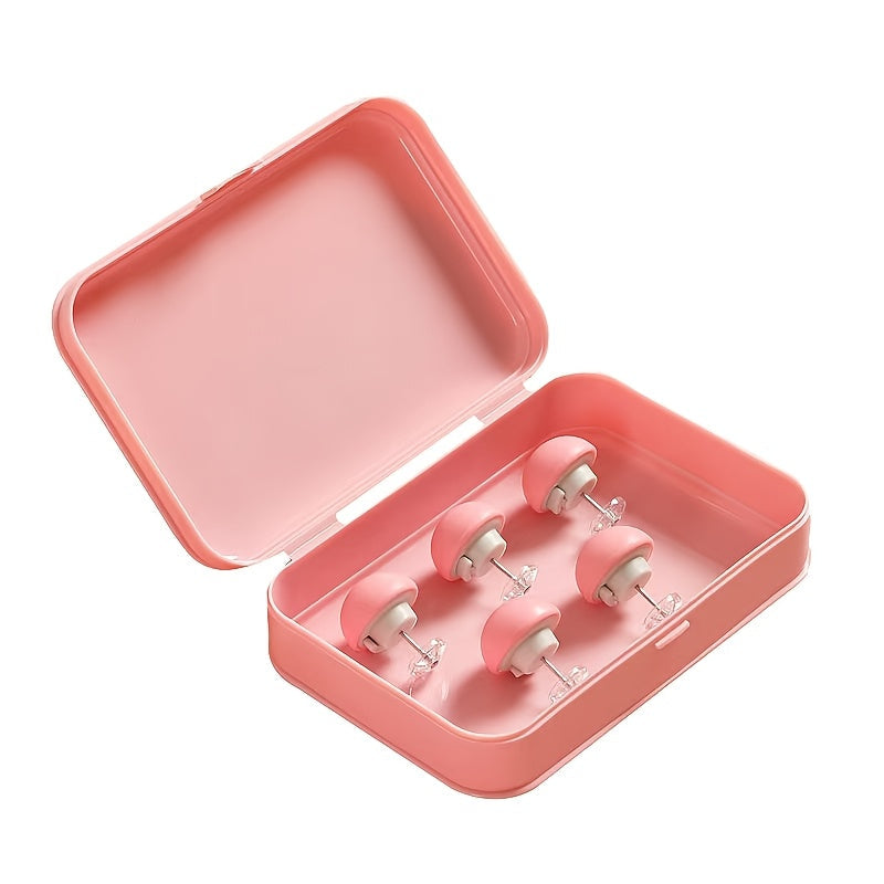 Set of 5 Pink Mushroom Head Bed Sheet Fasteners Non-Slip Discreet Quilt Holders