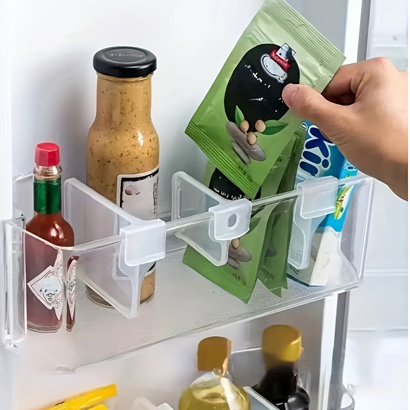 Set of 10 Transparent Plastic Refrigerator Door Organizers for Kitchen Storage