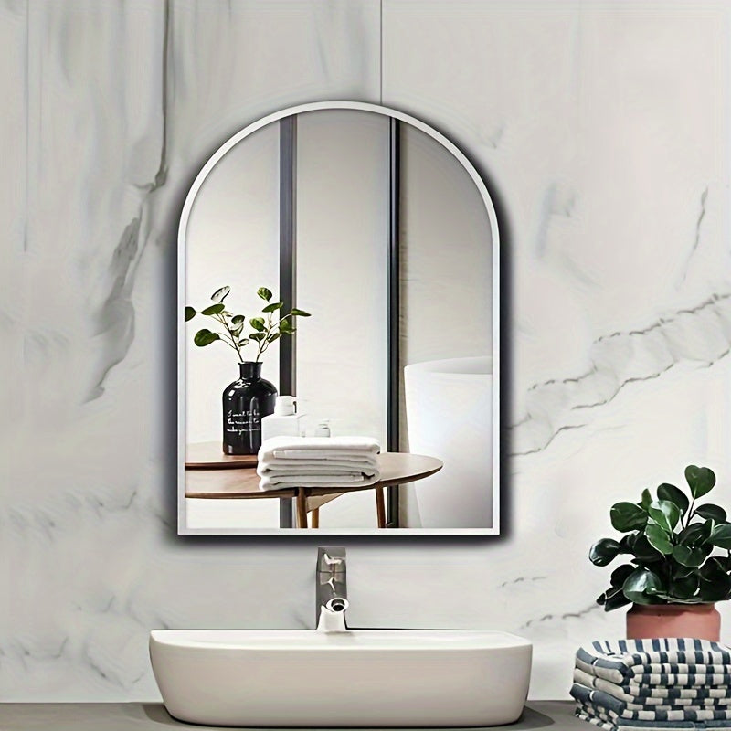 Arch-Shaped Wall-Mounted Makeup Mirror with Aluminum Frame Shatterproof