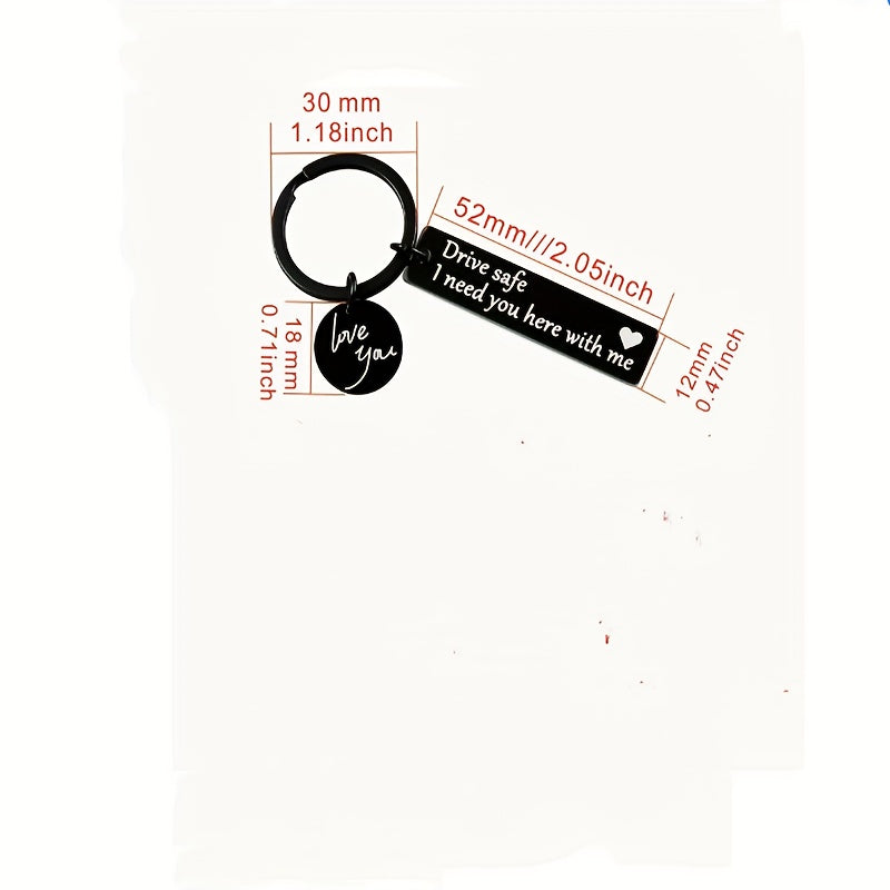 Drive Safe Keychain for Boyfriend or New Drivers Laser Engraved Car Gift