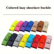 Uniseks metall No-Tie Lazy shoelace buckles turli ranglar, oson bir tugma bilan