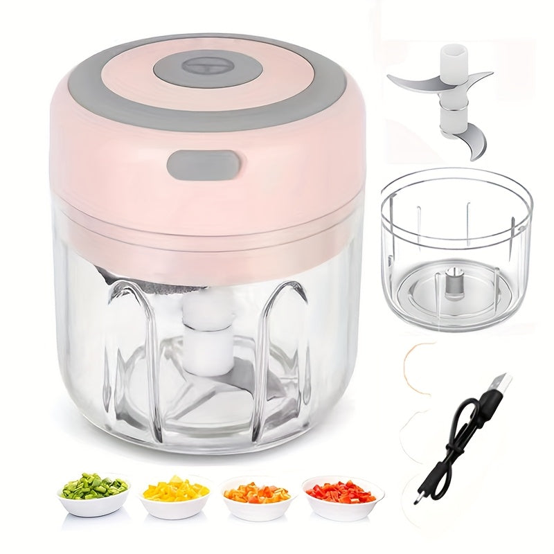 Qayta to'ldiriladigan elektr sarimsoq maydalagich oziq-ovqat protsessori yuqori tezlikdagi blender oshxona anjomlari