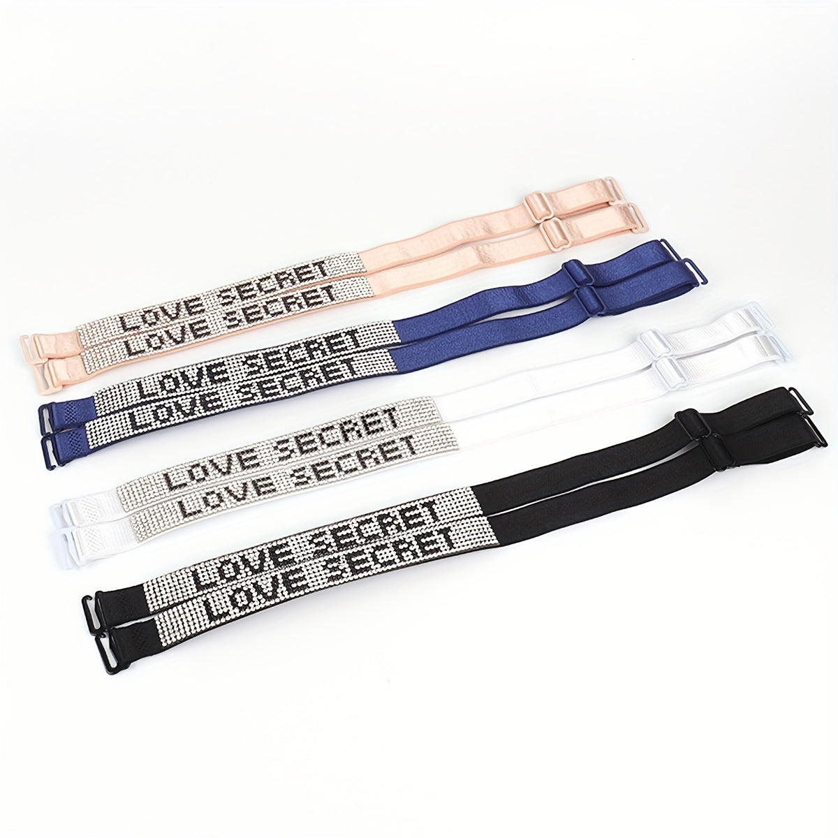 Rhinestone Bra Strap Elastic Lingerie Accessory for Women