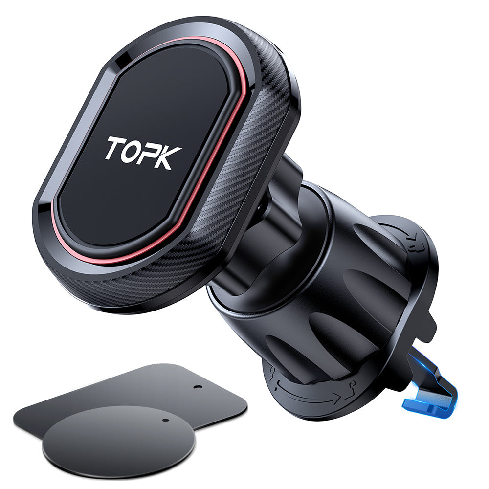 Barcha smartfonlar uchun magnit telefon avtomobil o'rnatgich tutqichi, 6 kuchli magnit bilan