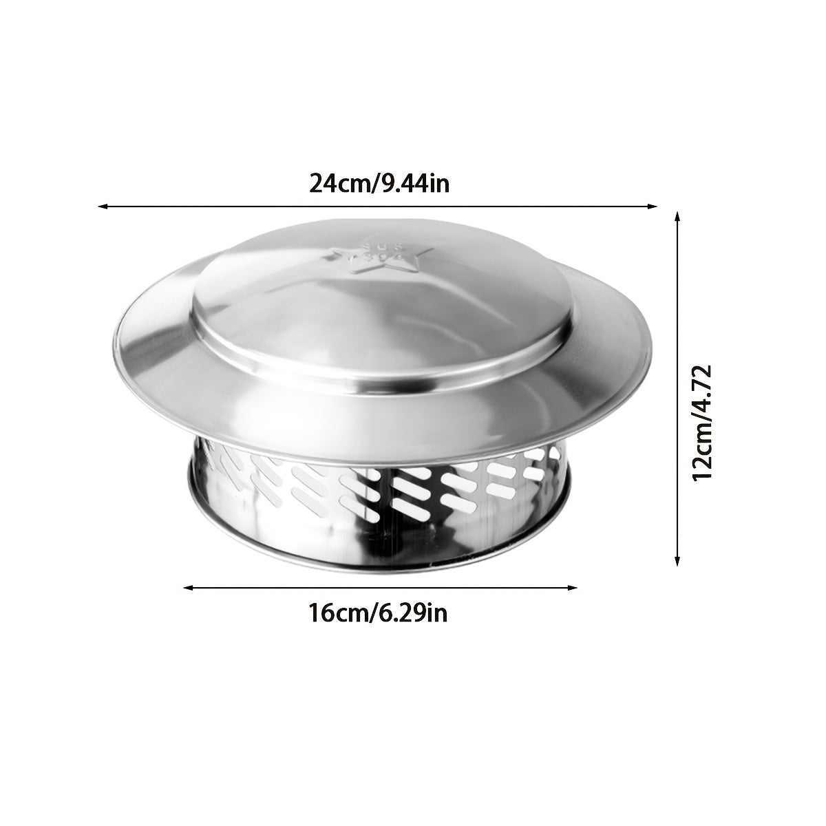 Stainless Steel Chimney Cap for Rain Wind Ventilation Heating Cooling Air Purification