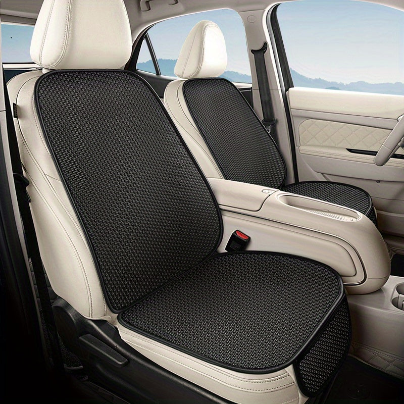 2pcs Ventilated Non-Slip Breathable Car Seat Covers Front Seats Black or White