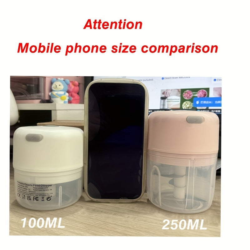 Electric Mini Food Chopper USB Rechargeable Battery for Garlic Vegetables Fruit Meat