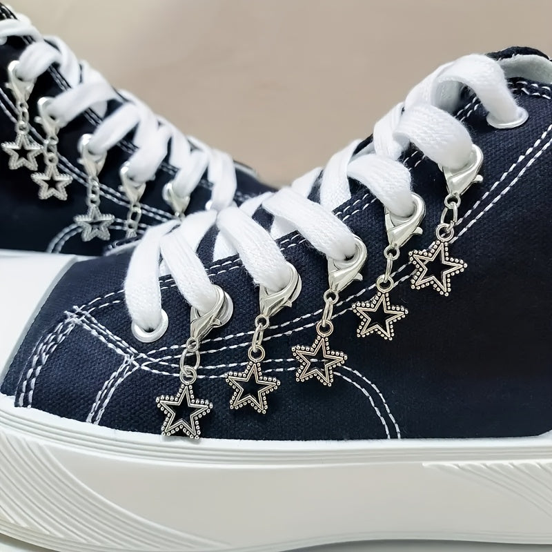 Unisex Zinc Alloy Punk Star Shoe Charms 10pcs Hollow DIY Sneaker Accessories