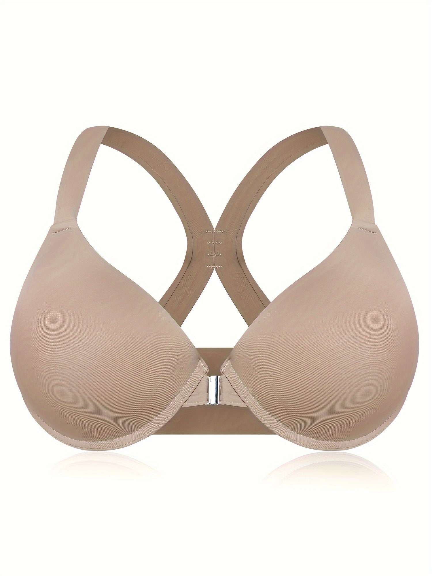 Plus Size Women's T-Shirt Bras Pack Soft Nylon Racerback Wide Strap Lingerie