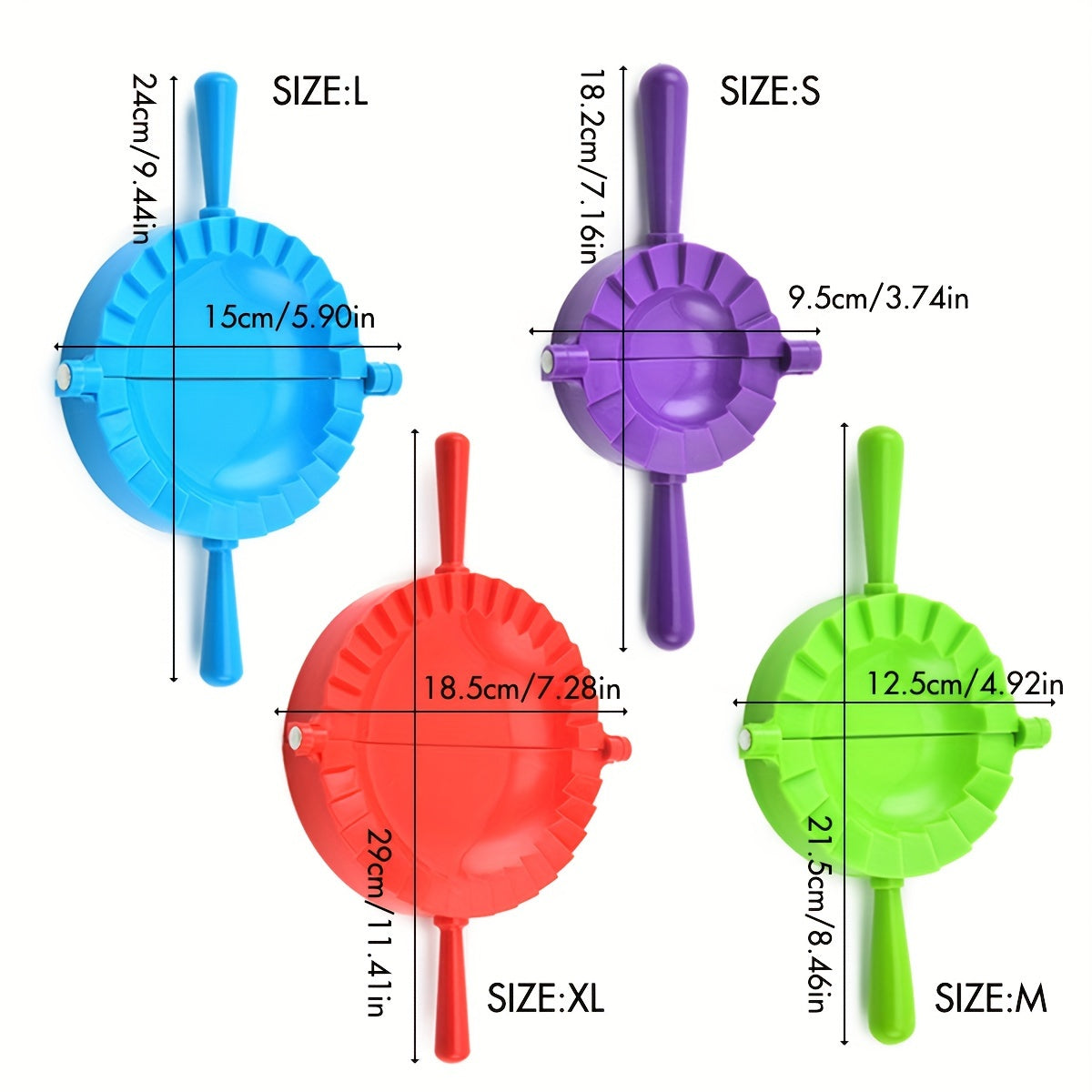 Plastic Dumpling Mold Set 1 or 4 Pieces, Reusable Dumpling and Empanada Makers