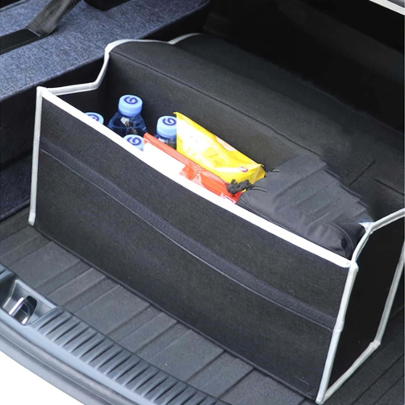 Universal Felt Car Trunk Organizer Foldable Storage, Space-Saving, Multi-Purpose