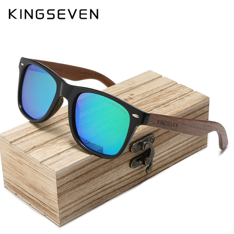Black Walnut Wooden Sunglasses Polarized Retro Eyewear for Men and Women