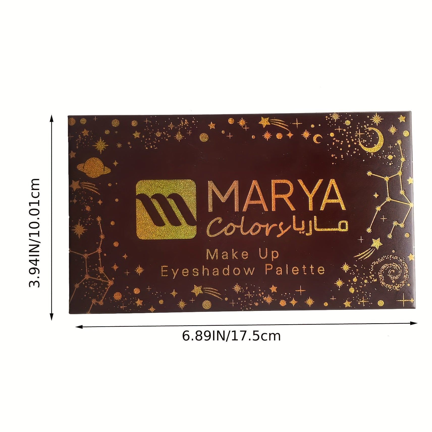 18-Color Waterproof Eyeshadow Palette Shimmery Brown Makeup