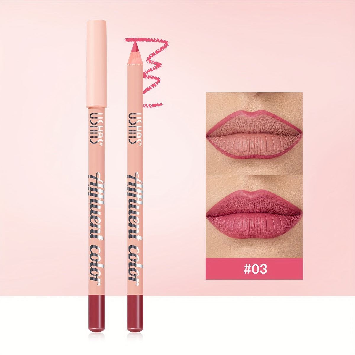 Women Natural Matte Lip Liner Set 8 Colors Waterproof Long-lasting Beauty