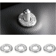 Car Interior Bling Door Lock Cover Stickers Silver Glitter Accessories