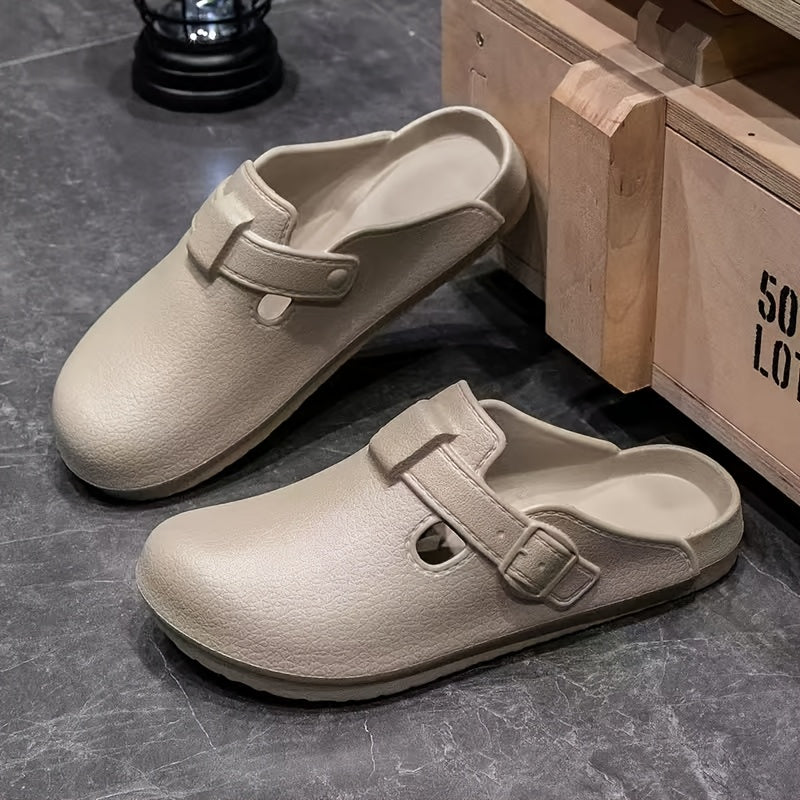 Women's EVA Slides Durable Indoor Outdoor Slippers Black White Gray